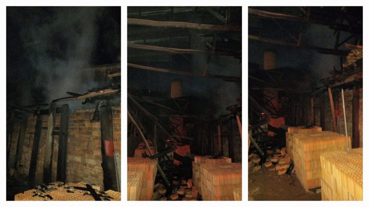 Incêndio destrói parcialmente cerâmica em Morro da Fumaça