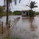 Rompimento de barreira causa estragos e deixa rodovia interrompida