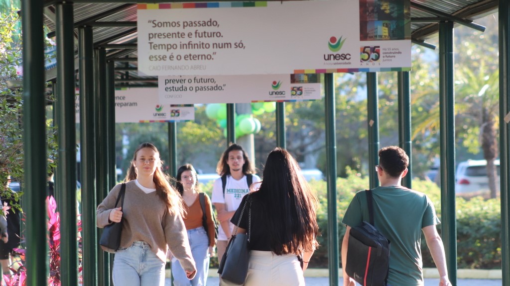 Unesc celebra a chegada de mais de 16 mil estudantes para o início do ano letivo nesta segunda-feira