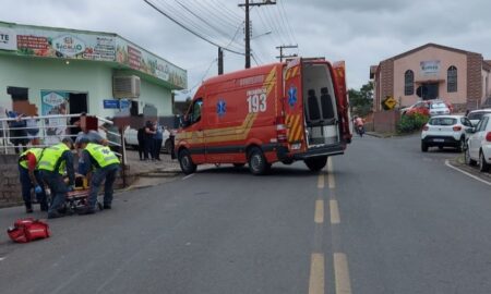 Bombeiros atendem acidente envolvendo moto de Morro da Fumaça