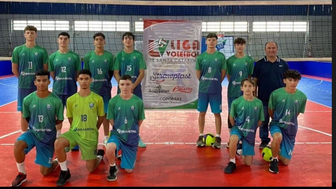 Equipe masculina FME - Voa Vôlei de Morro da Fumaça sub-16 garante a liderança da tabela classificatória da Liga Catarinense