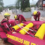 Comandante dos Bombeiros de Morro da Fumaça atua em resgates no Rio Grande do Sul