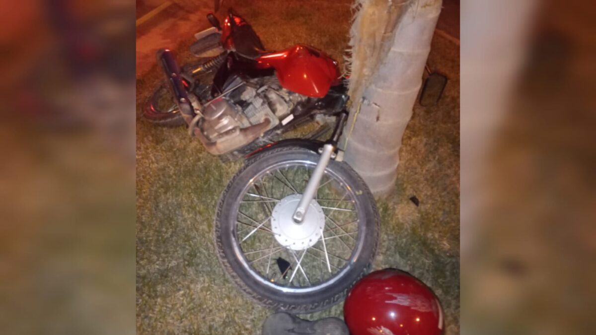 Motociclista fica ferido após queda no Bairro Linha Frasson