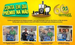 Confira os ganhadores da promoção Conta em Dia, Prêmio na Mão da Cermoful