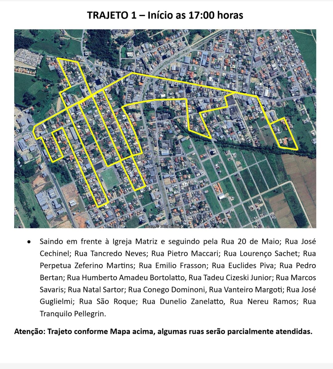 Morro da Fumaça se prepara para Corpus Christi com procissão motorizada e tapete na Matriz