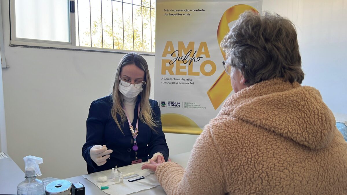 Julho Amarelo: Saúde de Morro da Fumaça destaca importância dos testes rápidos e da vacinação contra às hepatites virais