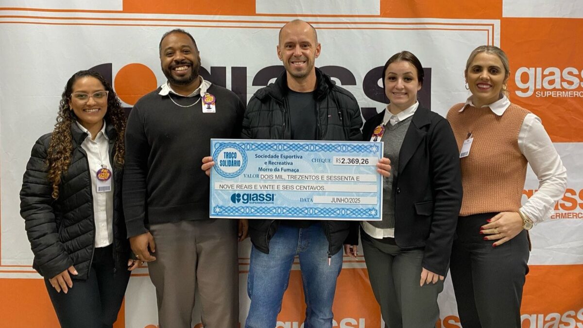 Rui Barbosa recebe R$2,3 mil do troco solidário do Giassi Supermercados