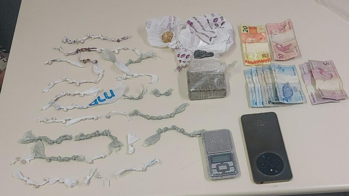 Polícia Militar prende traficante e apreende grande quantidade de drogas
