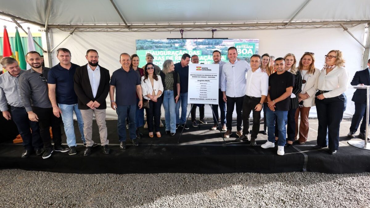 Estrada Boa: governador Jorginho Mello entrega revitalização completa da SC-443 entre Criciúma e Morro da Fumaça