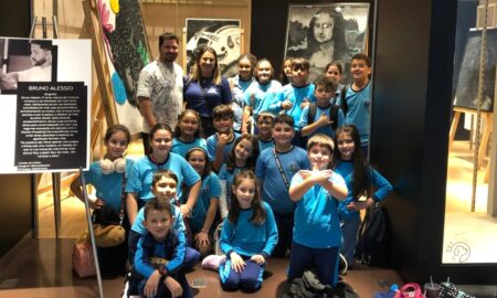 Alunos da escola Vicente Guollo exploram técnica com pregos e linhas em experiência artística