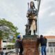 Imagem de São Roque é instalada na Praça da Igreja Matriz em Morro da Fumaça