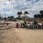 Parque Linear de Morro da Fumaça: Obras avançam e inicia a colocação de paver na rua Primo Ítalo Naspolini