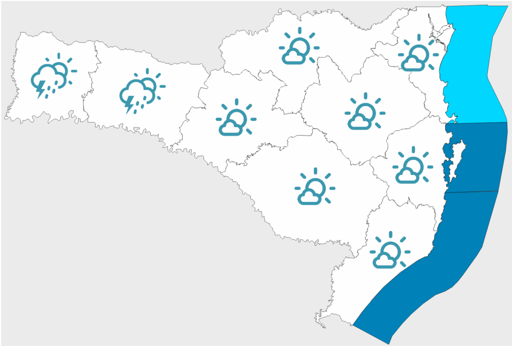 Confira a previsão do tempo para este sábado (25) 1 Confira a previsão do tempo para este sábado (25)