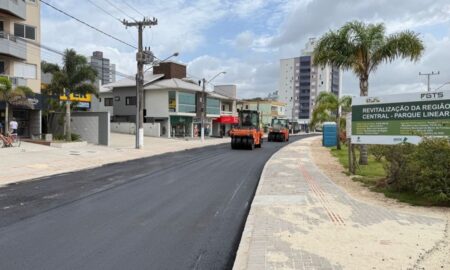 Governo de Morro da Fumaça realiza primeiras pavimentações do Parque Linear