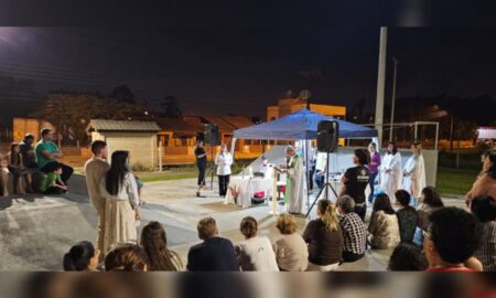 Comunidade de Linha Frasson celebra missa campal