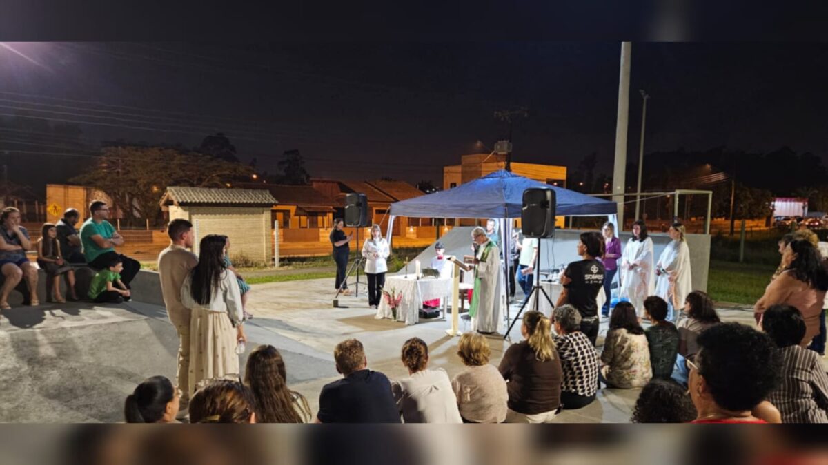 Comunidade de Linha Frasson celebra missa campal