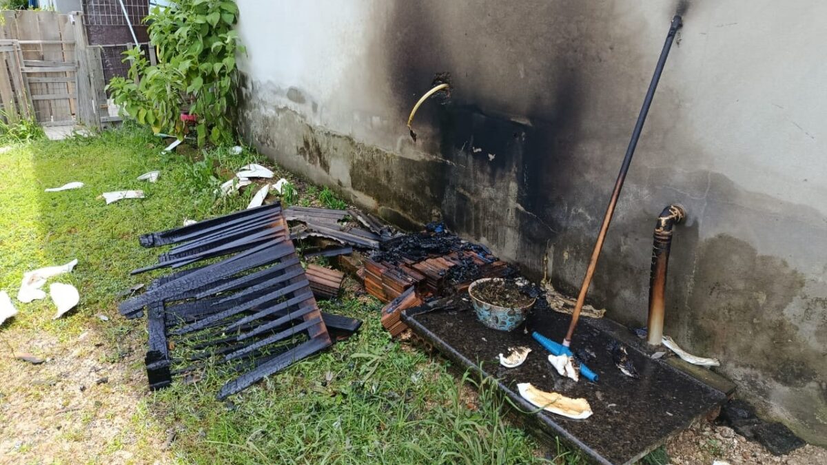 Incêndio em botijão de gás mobiliza Corpo de Bombeiros