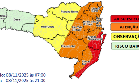 Vendavais entre a manhã e a noite de sábado (08)