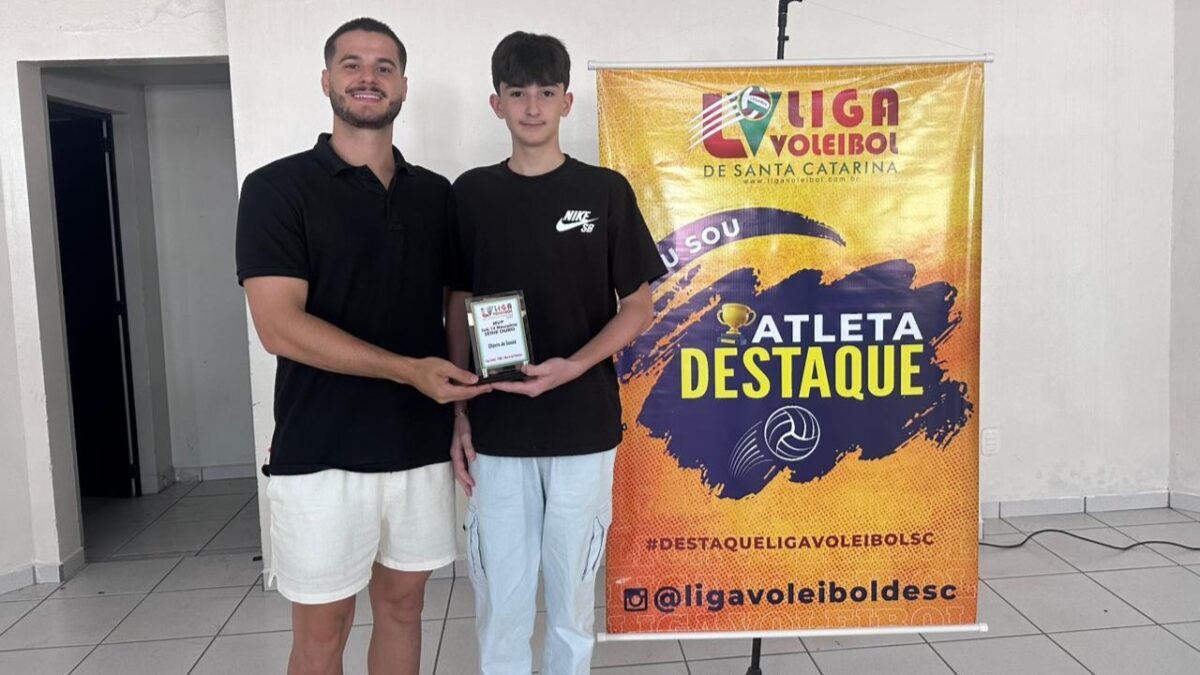 Atleta fumacense é eleito destaque da Liga Voleibol de SC na categoria sub-13