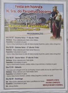 Festa em honra a Nossa Senhora do Perpétuo Socorro marca retomada de tradição no Balneário Esplanada