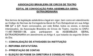 EDITAL DE CONVOCAÇÃO PARA ASSEMBLEIA GERAL EXTRAORDINARIA