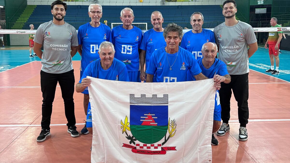 Morro da Fumaça marca presença no Jasti com equipe de vôlei 60+