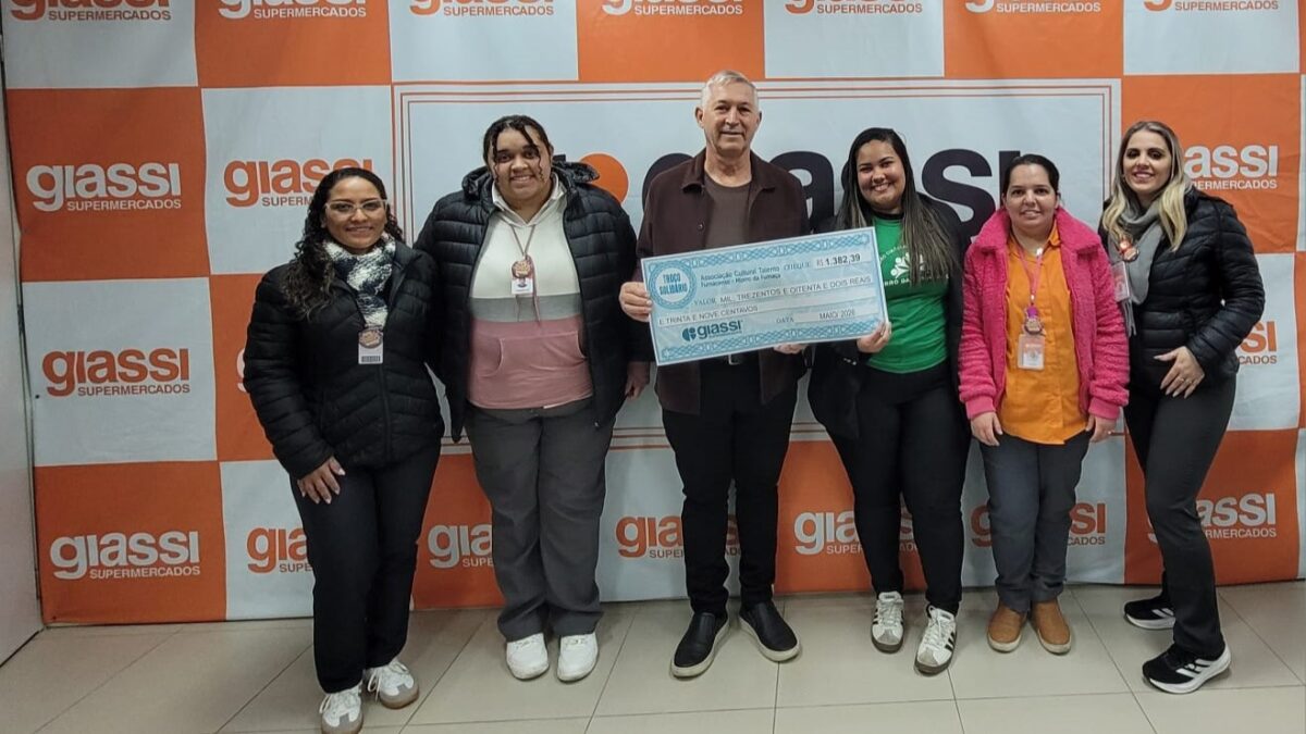 Associação Cultural Talento Fumacense recebe recursos do Troco Solidário do Giassi Supermercados