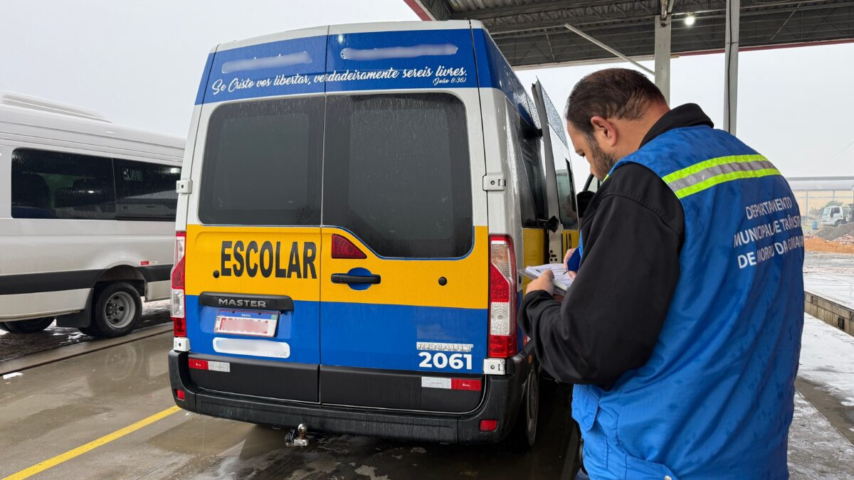 Morro da Fumaça realiza vistoria em veículos do transporte escolar e universitário