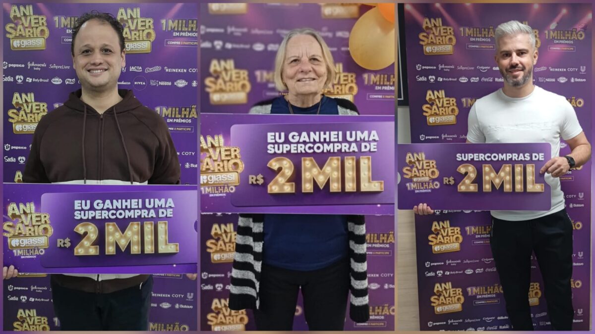 Confira os últimos ganhadores da promoção de aniversário do Giassi em Morro da Fumaça