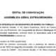 EDITAL DE CONVOCAÇÃO ASSEMBLEIA GERAL EXTRAORDINÁRIA