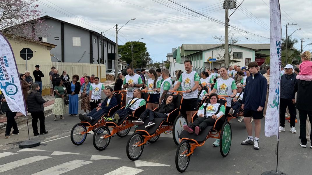 Passeio promovido pela Apae reúne esporte, inclusão e emoção em Morro da Fumaça
