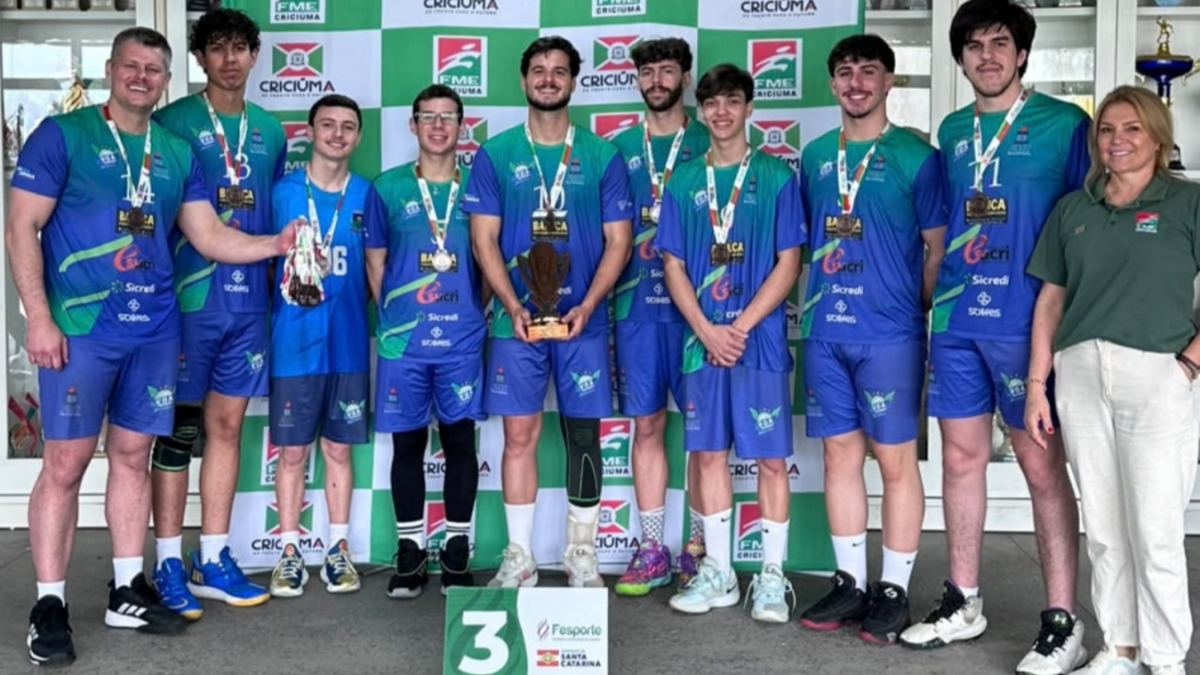 Vôlei Masculino Adulto de Morro da Fumaça conquista terceiro lugar e garante vaga no Estadual do JASC